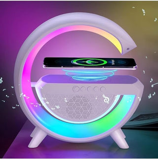 G-Shape LED Wireless Charging Speaker Lamp | 4 in 1 Lamp with Bluetooth Speaker | G-Shape Atmosphere Lamp | G Shape Lamp | Dynamic G Lamp | G Shape Wireless Charger With Lamp